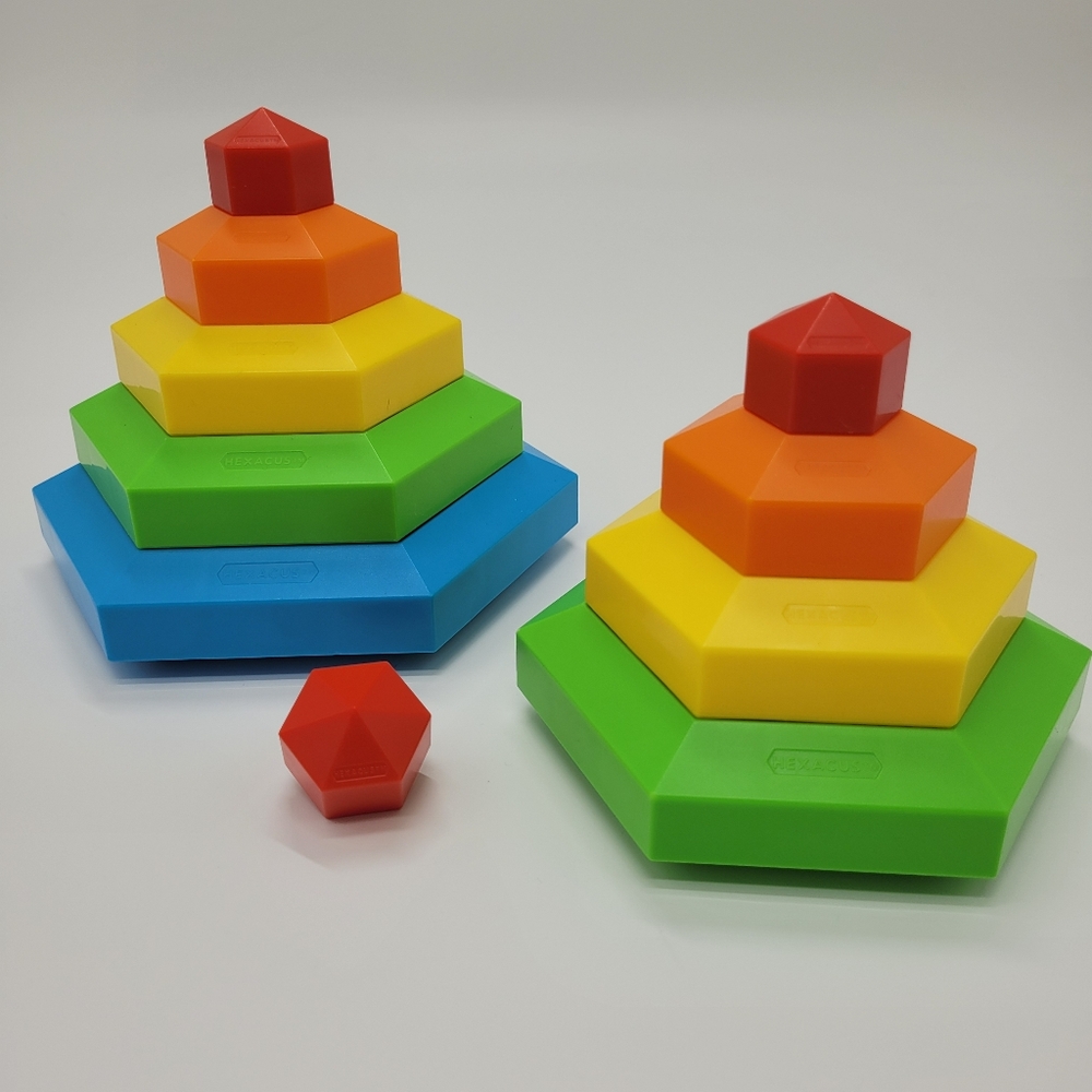 Discovery Toys Hexacus 10pc Play Set Colorful Building Stacking Balancing Toy